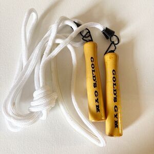Golds Gym 9 Foot Jump Rope, Natural Wood Handles • CrossFit Workout